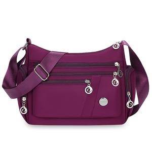 Beg Utusan Bahu, Berbilang Petak, Untuk Wanita, Pertengahan Umur dan Warga Emas, Beg Ibu, Ringan, Kasual, Kapasiti Besar, Diperbuat daripada Kain, Beg Bahu sling  bag  women Crossbody Selempang