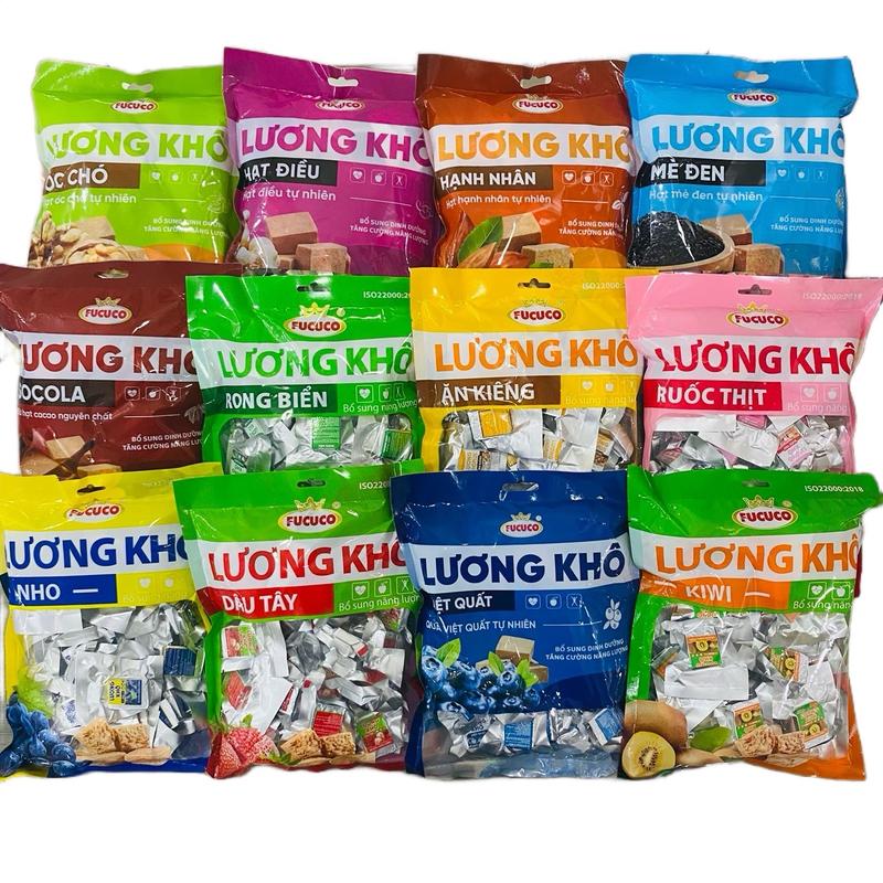 Combo 3 túi Lương khô mix hạt dinh dưỡng thơm ngon tiện dụng Mỗi túi 400g khoảng 26 gói nhỏ Snack Ăn Vặt