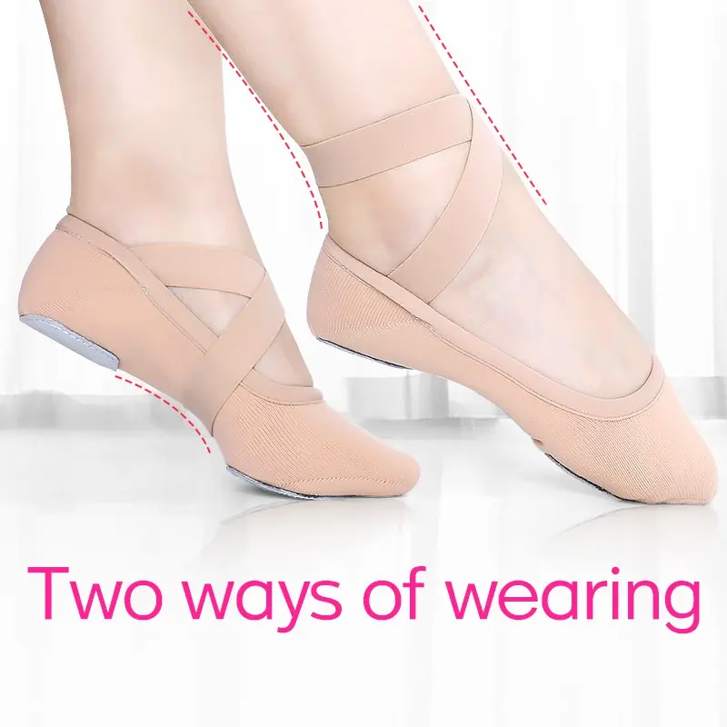 Girls Elastic Soft Ballet Dance Shoes Ballet Slippers High Stretch Women Dance Slippers