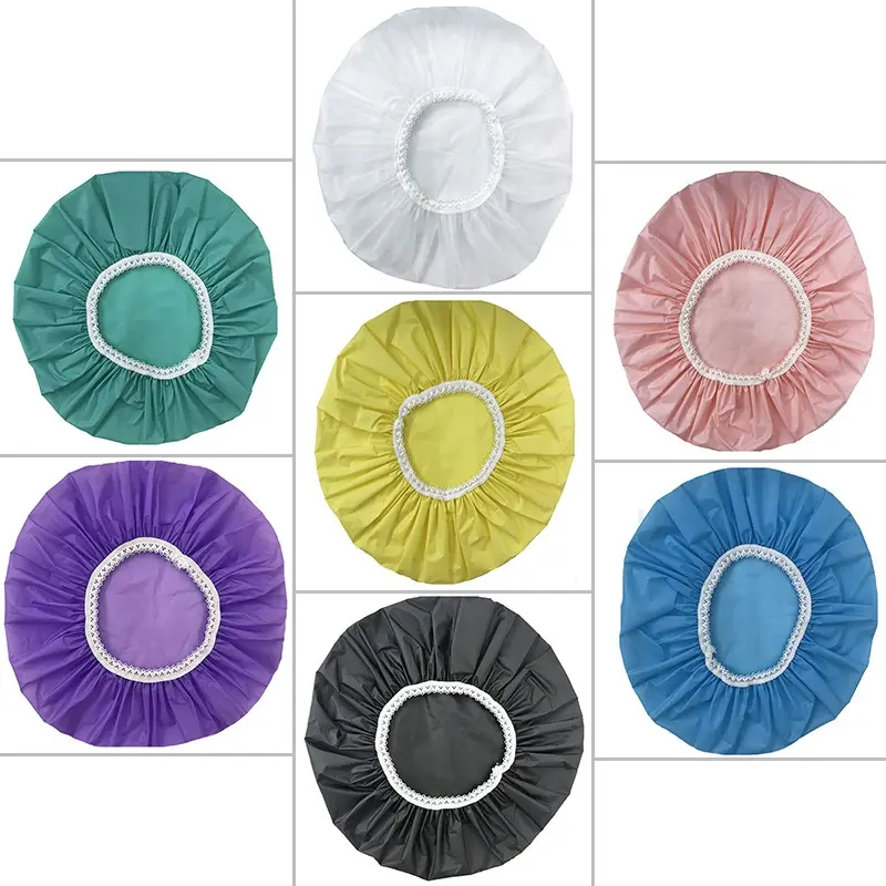 Shower  Waterproof Elastic Bathing Hair Cover Head Cap Hat Household