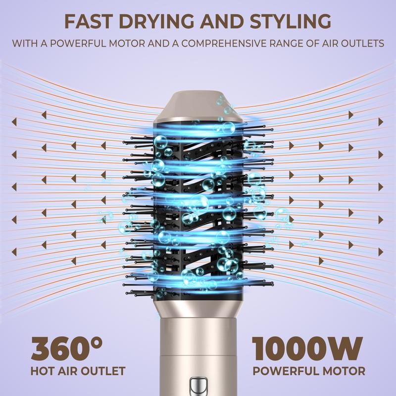 Product Introduction of Automatic suction hot air comb multi-function hair dryer 5-in-1 curling iron straightener Comfort Curler Hair Curler 6