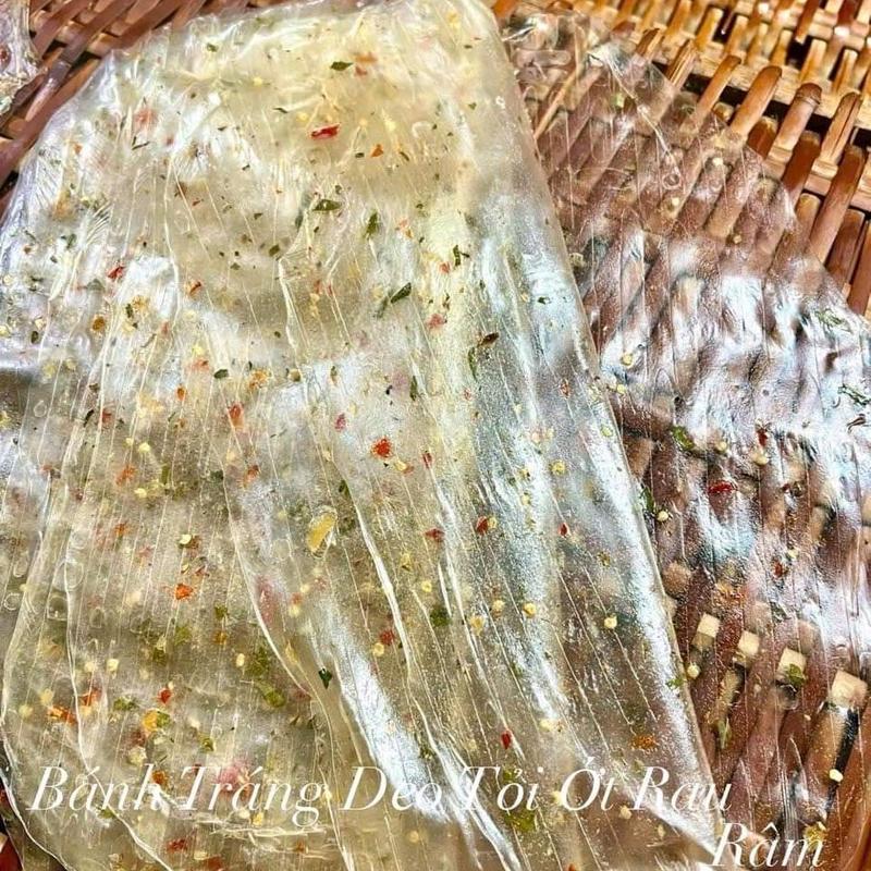 500gran Bánh tráng dẻo phơi sương hành lá tỏi ớt- Đặc sản Củ Chi - bánh dẻo trong, không pha màu.
