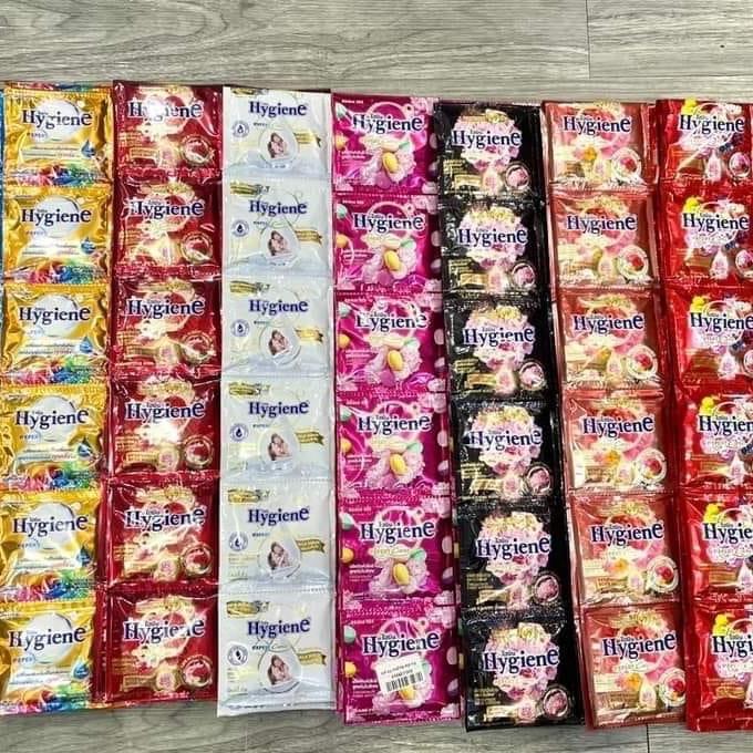 Nước xả vải Hygiene dây 12goi 20ml Thái Lan