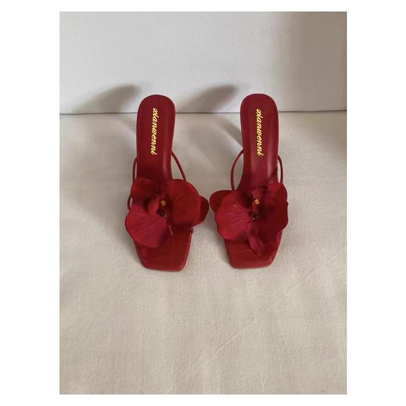 Women's heels stiletto Flower slip-on 7