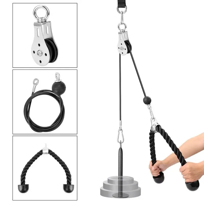 12 SET (RẺ VÔ ĐỊCH) Tập GYM Tại Nhà. Bộ Dây Cáp Ròng Rọc INOX Tập GYM Tại Nhà Tiện Lợi [TẬP FULL BODY] DA DẠNG BÀI TẬP 1