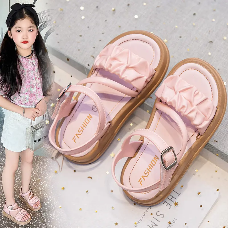 Dép Xăng Đan Bé Gái, Xu Hướng Mới 2025, Chống Trượt, Đế Mềm, Thời Trang, Thích Hợp Cho Bé Gái, Công Chúa Và Học Sinh, Dép Đi Biển Cho Trẻ Em 2