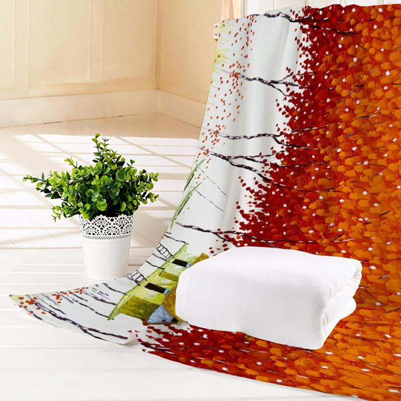 Tree Pattern Beach Towel, Quick Drying Lightweight Towel, Soft Absorbent Towel for Home & Swimming Pool & Beach & Camping 5