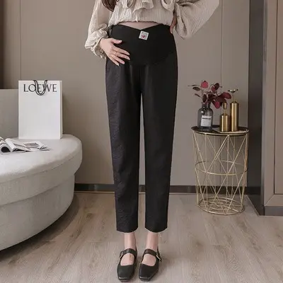 Quần Bầu baggy đũi siêu mịn mát thiết kế Vạt chéo có chun chỉnh tiện lợi cho mẹ bầu QB9669 3
