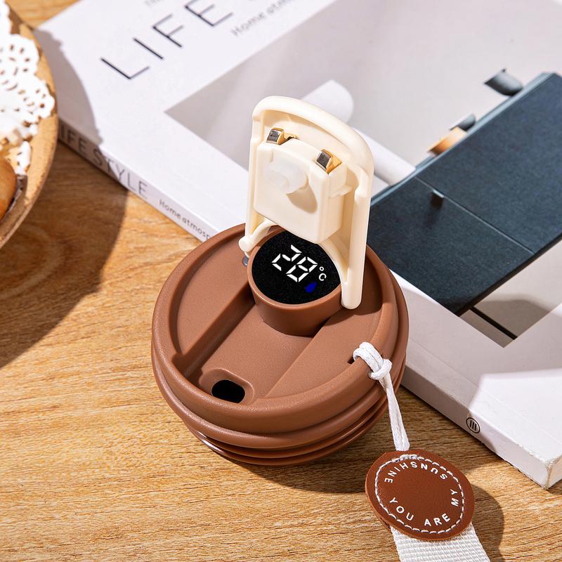 Product Introduction of New Coffee Cup 316 Stainless Steel Insulation Cup Women's Water Cup Intelligent Temperature Display Insulation Cup Cold and Hot Drink Water Cup Office Cup Sports Outdoor Water Cup Gradient Color Water Cup 410ml 10