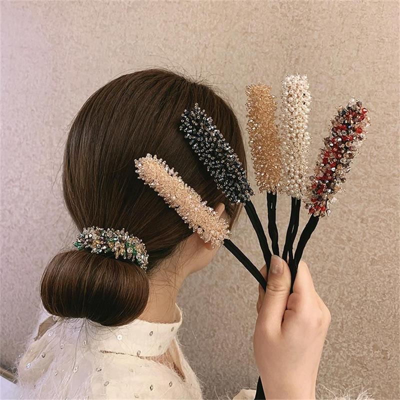 Product Introduction of Dụng Cụ Tạo Kiểu Tóc, Ma Thuật, Phụ Kiện Mũ Cài Tóc, Kẹp Tóc Lười Đính Đá, Máy Uốn Búi Tóc Nhanh, Dây Buộc Tóc, Máy Tạo Búi Tóc Donut 10