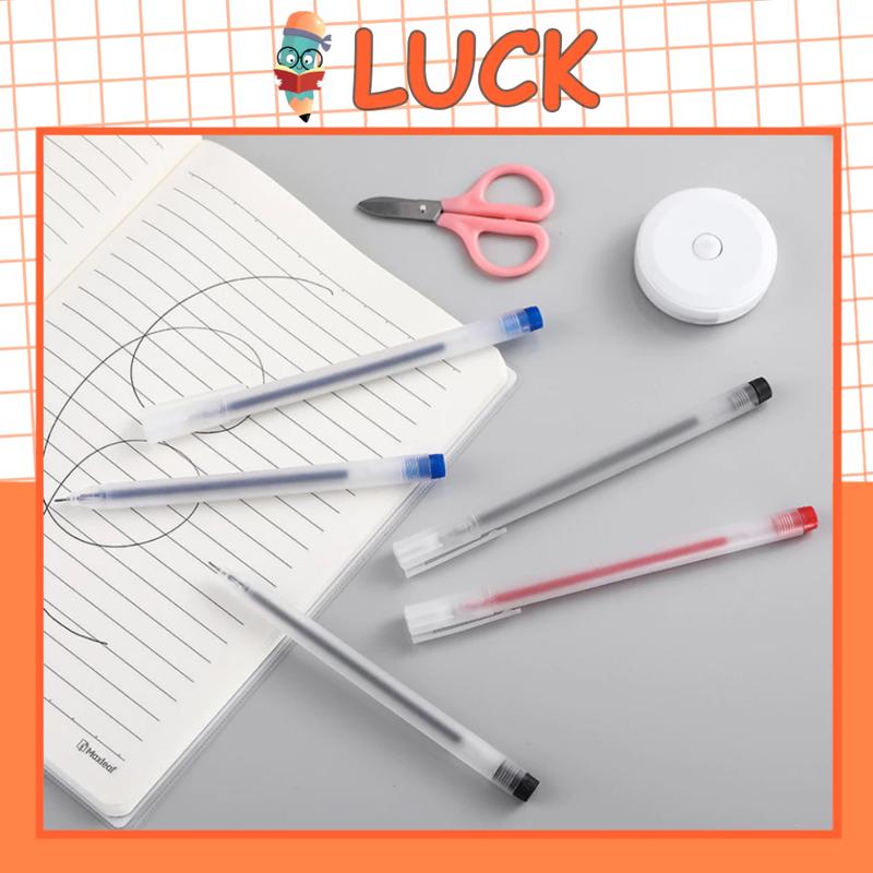 Product Introduction of [Big Sale] pen con Bút bi Gel bấm Màu Đen/Đỏ/Xanh, Ngòi 0.5mm, Nhanh Khô Không Lem, Thân Bút Nhám Sang Trọng, Viết Êm Không Nhòe bút siêu tạ bút nhân phẩm xịn bút gel nắp cài back school đồ dùng học tập bút không ngòi bút nước 17