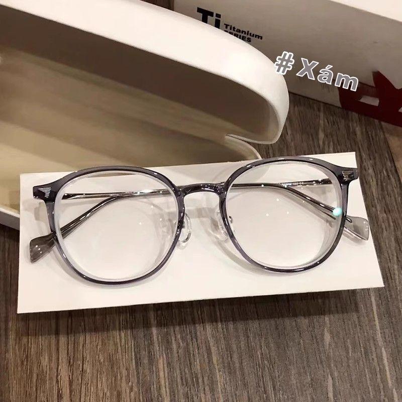 Mắt kính cận thị kính cận có độ sẵn - 0.50 ~ - 6.00 độ Kính Cận Gọng Trong Suốt Chống Ánh Sáng Xanh Phong Cách Hàn Quốc Thời Trang kính 8899