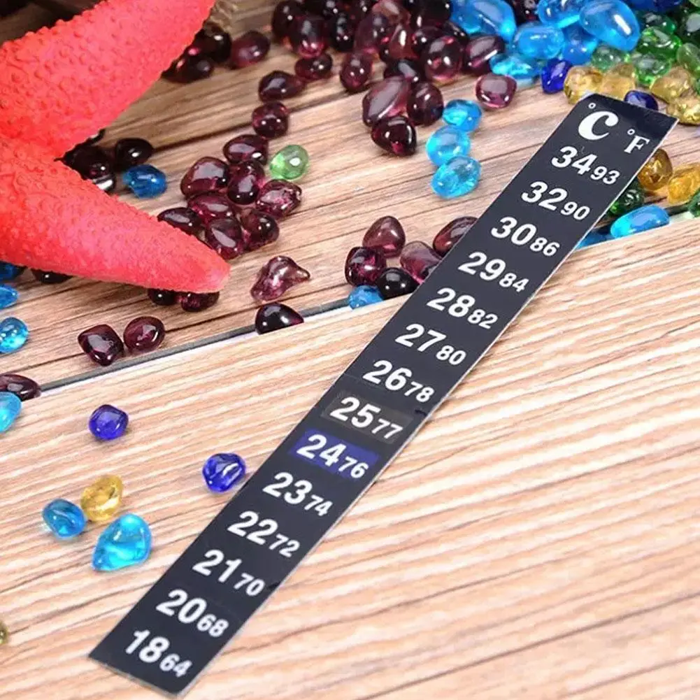 1Pcs Stick-on Digital Aquarium Fish Tank Fridge Thermometer Stickers Temperature Sticker
