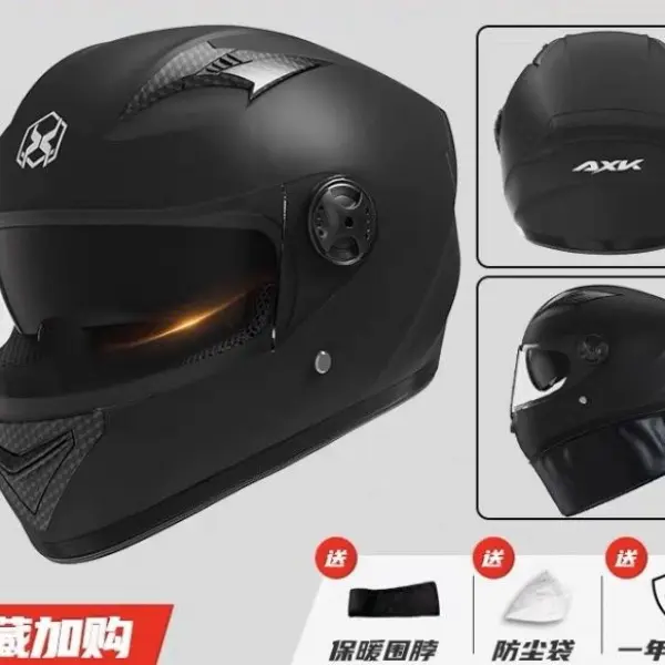 Mũ bảo hiểm xe máy, Mũ bảo hiểm toàn mặt, Mũ bảo hiểm sừng, Ống kính cùng một Axk, Thích hợp cho xe máy 4