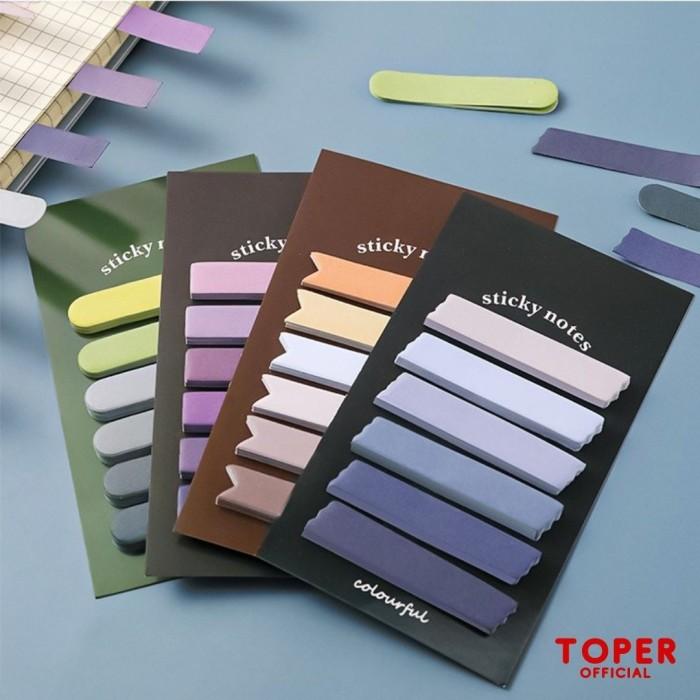 Note Paper Estetik TOPER Sticky Notes Gradasi Set Isi 120 Lembar 6 Warna Aesthetic Lucu ...
