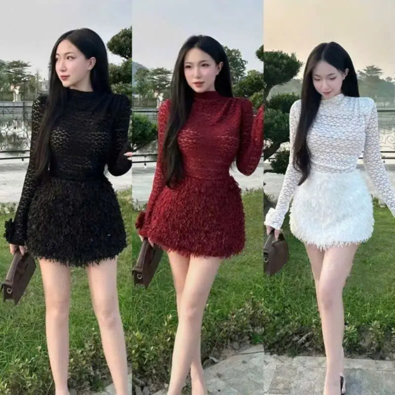 SBX188 Sét Ren Tiểu Thư Tay Hoa Chân Váy Lông Vũ Bigsize Kim Ngân 50Kg Đến 100Kg S/M/L/XL/XXL