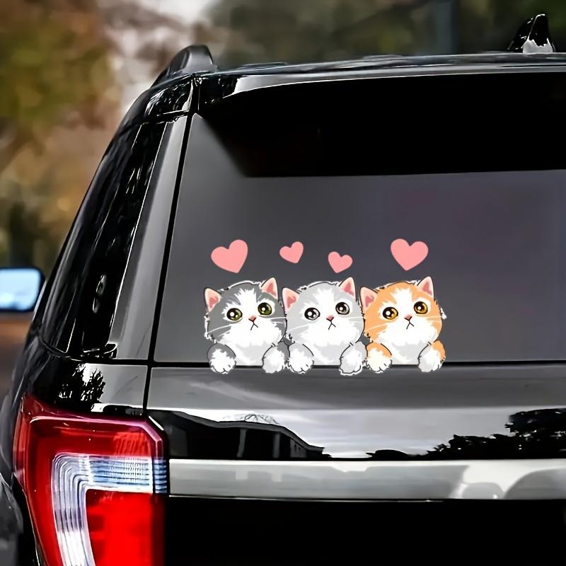 Pvc Cat Sticker 3-Pack Cute Cat Vinyl Stickers, Waterproof PVC Decals, Suitable ...