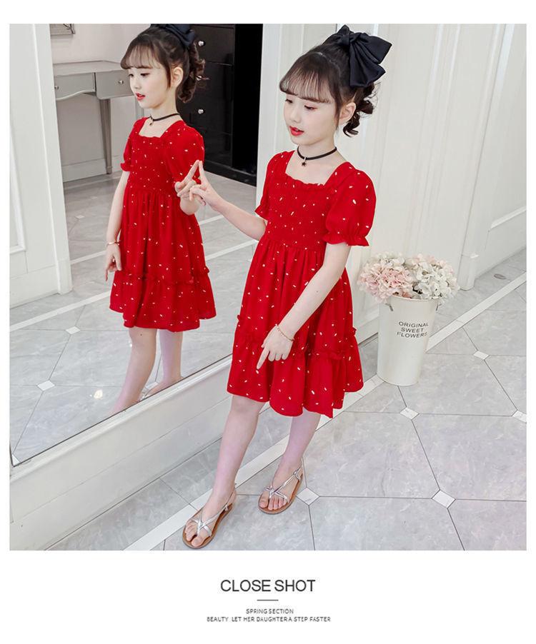 Product Introduction of Váy Voan ngắn Tay Cho Bé Gái, Cỡ Trung Bình Và Lớn, Váy Tay Phồng Cho Trẻ Em, Thời Trang, Quần Áo Trẻ Em, Hàng Mới Về Mùa Hè 2024 7