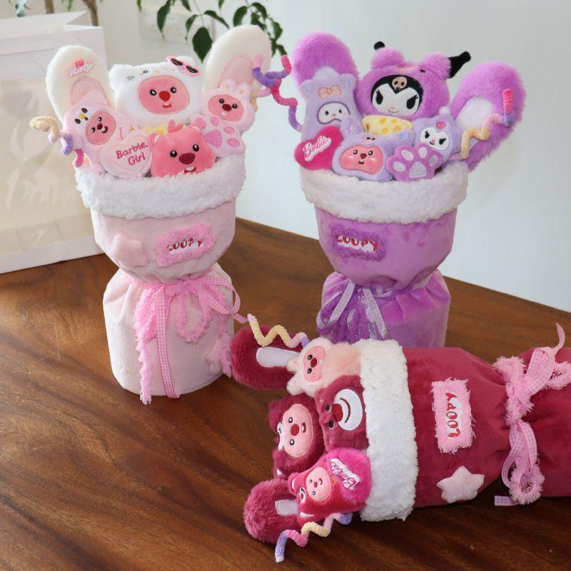 Bó Hoa Ruby Loopy, Đồ Chơi Nhồi Bông Hươu Nhỏ Dễ Thương Và Sáng Tạo, Thích Hợp Làm Quà Sinh Nhật Cho Bé Gái, Bạn Thân, Tốt Nghiệp, Giáng Sinh 9