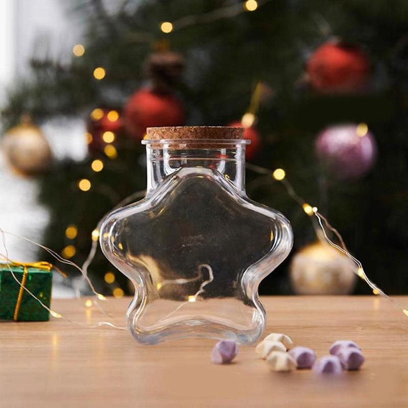 Product Introduction of Mini Star Wishing Bottle Creative Origami Star Plastic Bottle Transparent DIY Craft Plastic Jar Five-pointed Star Glass Storage Bottle 20