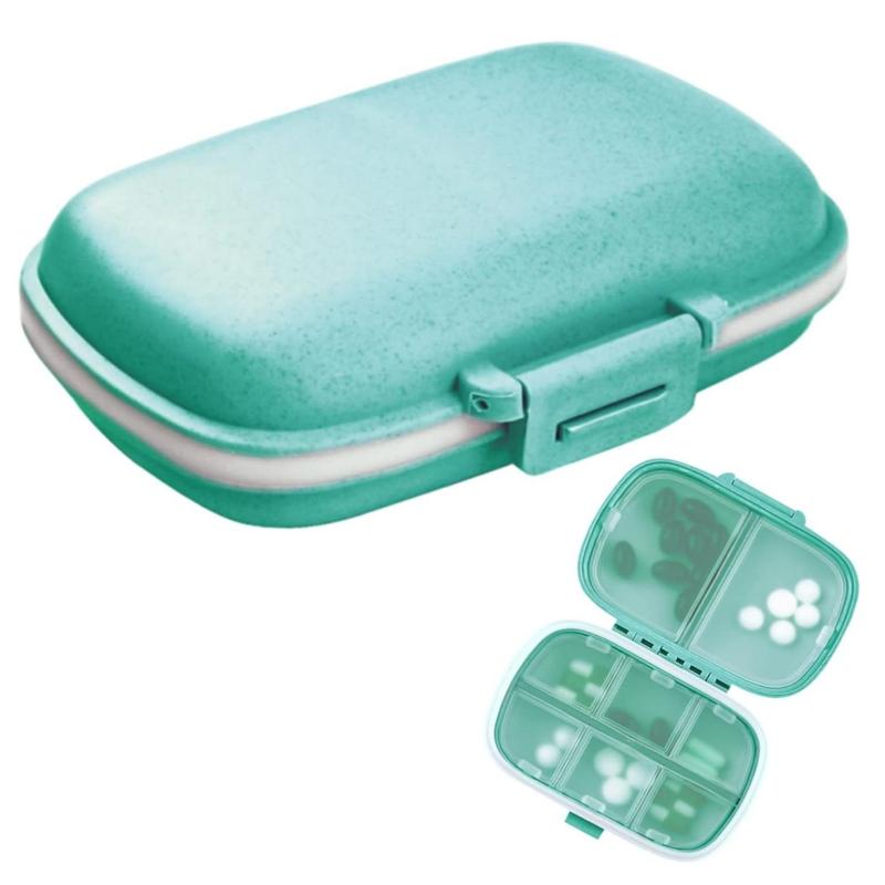 Product Introduction of Portable Mini Medicine Box, 1/3 Counts 8-grid Travel Pill Box, Daily Pill Box, Pocket Size Pill Container for Home Office Travel 12