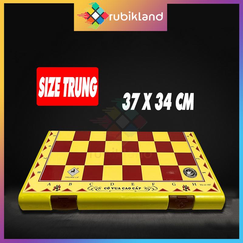 Size Trung Bàn Cờ Vua Trung Lê Loại Tốt Nhựa Cứng Cáp Cao Cấp 37 x 34cm Đồ Chơi Trí Tuệ Xả Stress Giải Trí Thông Minh