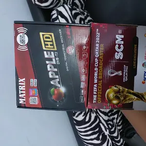 STB MATRIX APPLE HD MERAH PAKET LENGKAP SUDAH SETING PROGRAM