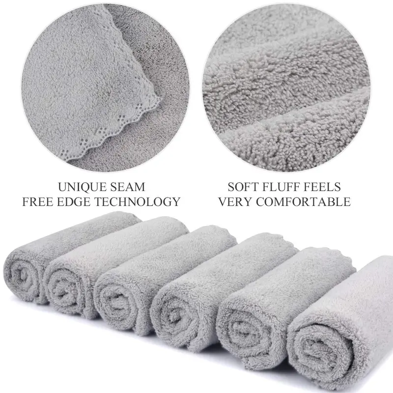Reusable Makeup Remover Facial Cleansing Towel, 6 Counts Soft Face Washcloth, Travel Makeup Washcloths, Skincare Tools for Women 3