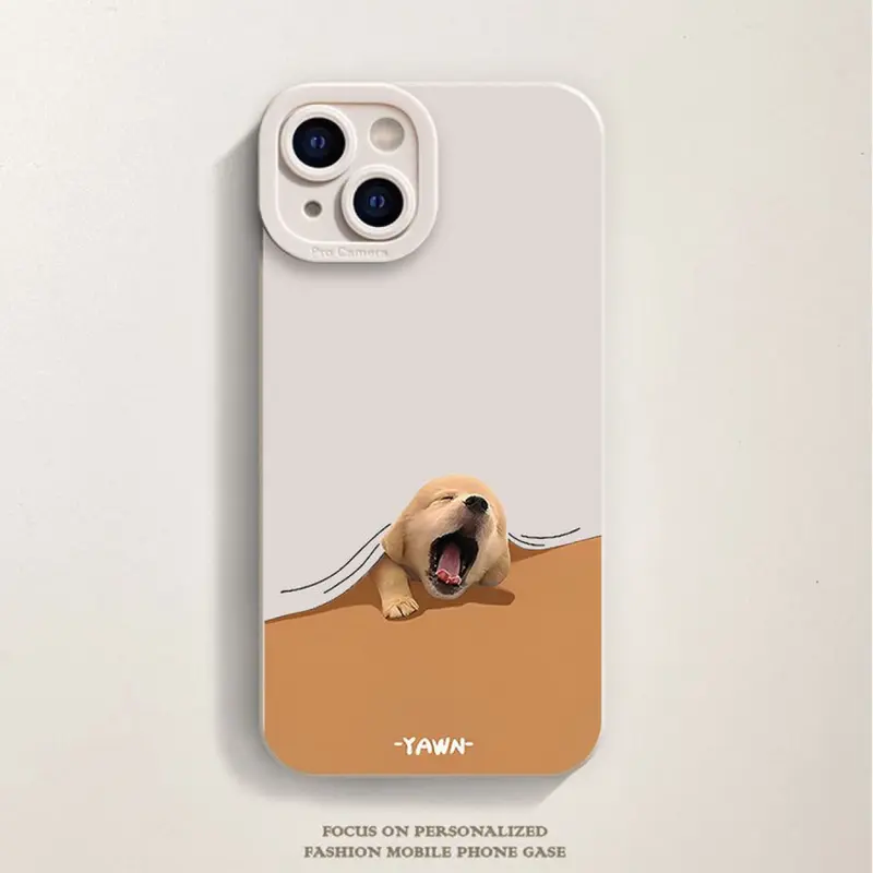 Ốp Điện Thoại Cặp Đôi, Chó Và Mèo Kêu Cọc, Dành Cho iPhone 15 / 14 / 1312 / 11promax / XR / Xs, Bao Gồm Tất Cả, Chống Rơi, Chất Liệu Mềm 1