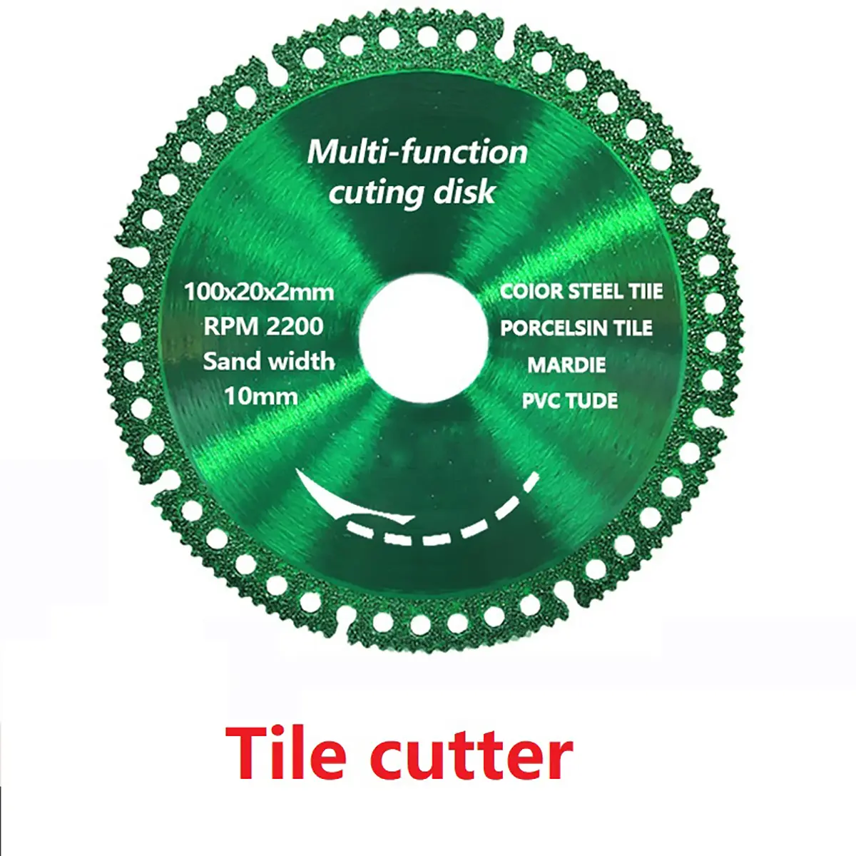Composite multi-functional cutting piece ceramic tile rock slab slicing marble color steel tile metal angle grinder saw blade