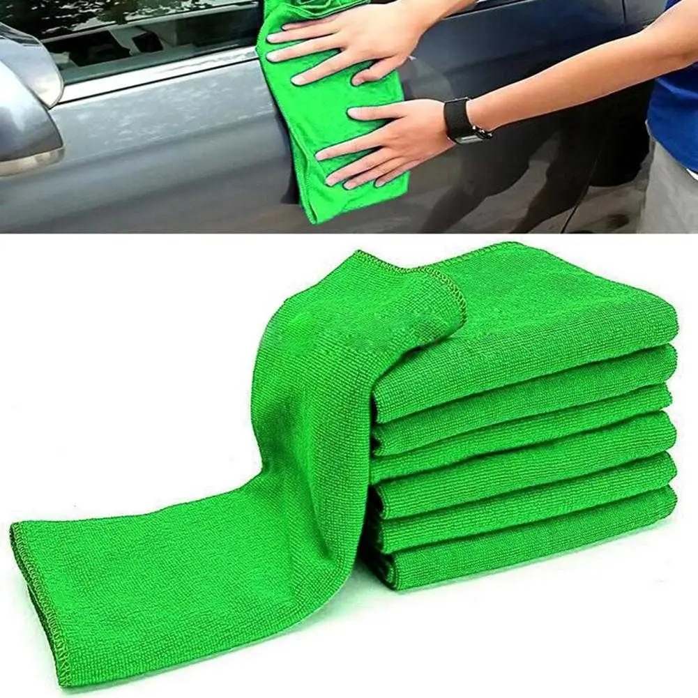 Khăn lau làm sạch Microfiber mềm và thấm hút, thích hợp cho ô tô, để làm sạch chi tiết, quét bụi và lau chùi, D5E1