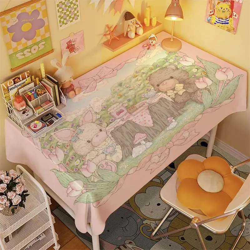 Khăn trải bàn hình trái tim Lolita Chính Hãng Dễ Thương và nữ tính, Thích hợp cho ký túc xá, Bàn trang điểm, Bàn trang điểm, Đồ Trang Trí phòng ngủ, Vải năm 2025, Nhận xét tích cực 5065 7