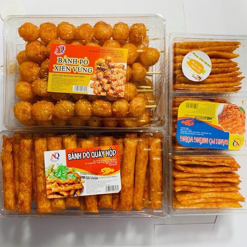 COMBO KHUYẾN MÃI 3 hộp Bánh bò quẩy hộp (bánh bò miếng vừng, xiên hồ lô, quẩy bò) ăn vặt giá ưu đãi Snack Food Cay Thức Ăn