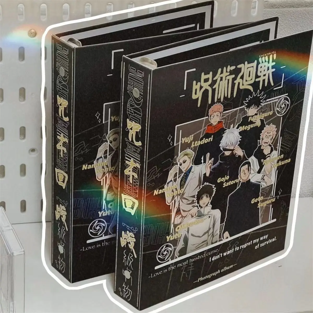 Jujutsu Kaisen Mantra Battle Card Binder Ins Good-looking Five Wu Original Storage Book Cartoon Anime Japanese Style Loose-Leaf Brochure Hard Case