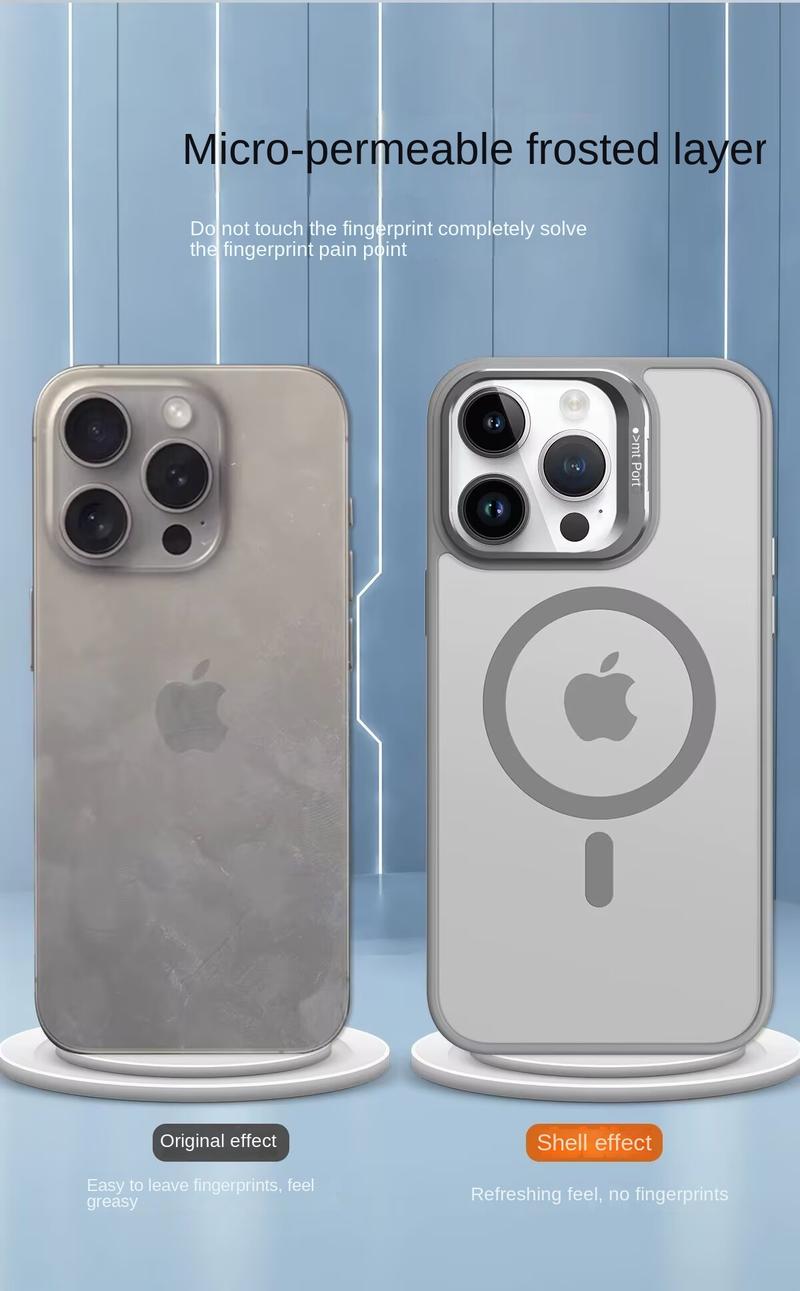 Product Introduction of Lens Holder Compatible with iPhone 16 Pro Max Phone Case Hollow Heat Dissipation Apple 15 Matte Magnetic Suction 14 Hard Cover 36