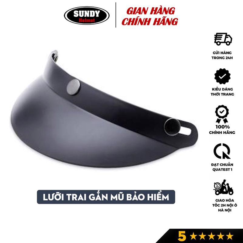 Lưỡi chai mũ bảo hiểm SUNDY Helmet, le chắn gió nón bảo hiểm phượt thời trang, chắn gió, cải thiện tầm nhìn