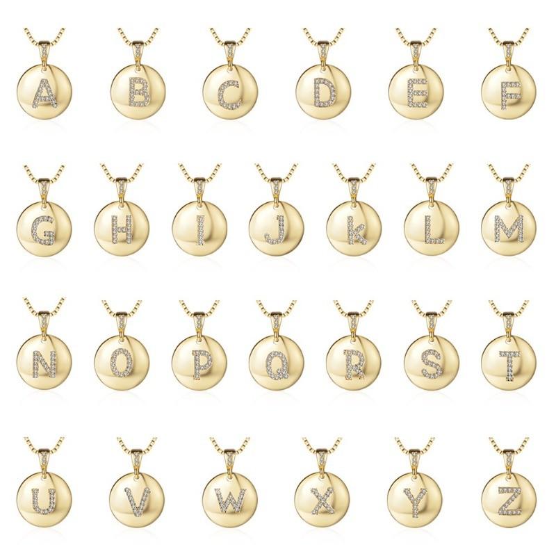 (With Gra Certificate)18K Gold 26 Letter Necklace Fashion Moissanite White Diamond Pendant Fine Jewelry 4