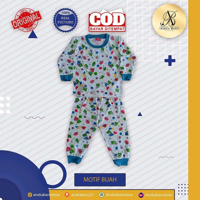 100RB-an 6PCS PAKET STELAN PIYAMA/OBLONG BAYI LENGAN PANJANG 1-2thn 4