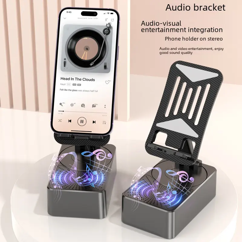 Giá Chân Đế Điện Thoại Di Động Bluetooth, Phổ Biến, Ba Trong Một, Đa Chức Năng, Có Thể Gập Lại, Xoay, Để Bàn, Thích Hợp Cho Người Lười, Có Sức Chứa Pin Năng Lượng Âm Thanh 0
