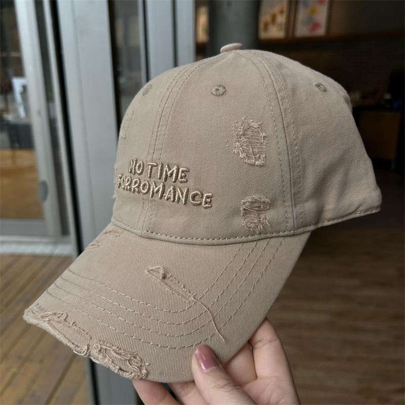 Topi Baseball Wanita Berlubang dengan Sulaman Huruf, Diperbuat daripada Kapas yang Dicuci, Berbentuk Runcing, Tampak Kecil, Bersaiz Besar, dengan Tepi yang Melebar, Topi Matahari Berbahan Lembut. Topi Baseball Wanita Berlubang dengan Sulaman Huruf, Diperbuat daripada Kapas yang Dicuci, Berbentuk Runcing, Tampak Kecil, Bersaiz Besar, dengan Tepi yang Melebar, Topi Matahari Berbahan Lembut.