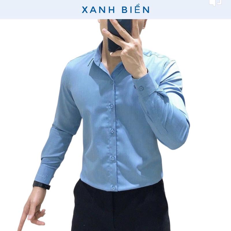 TỔNG HỢP BẢNG MÀU SƠ MI TRƠN NAM  - form áo slimfit - chất vải lụa cotton MỎNG NHẸ - mềm mịn mát 4