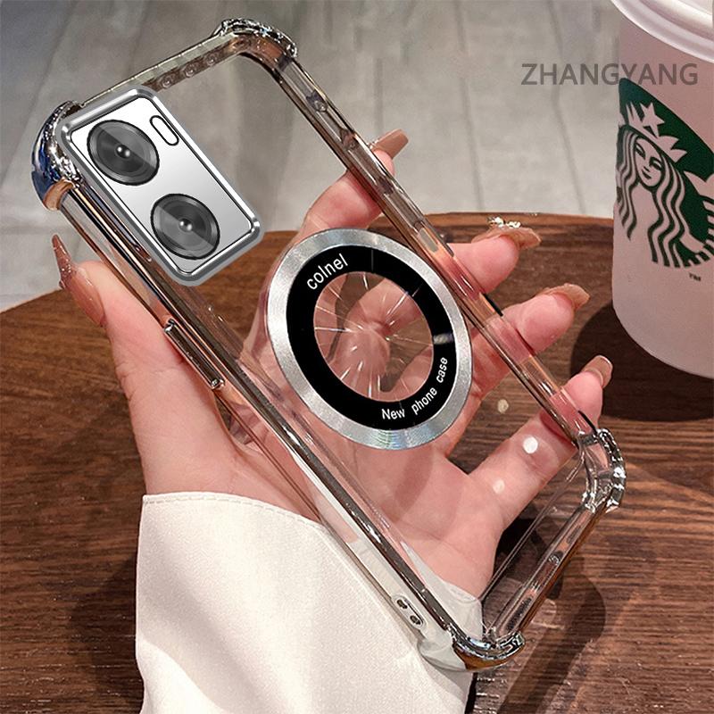 Casing Transparan Airbag Anti Guncangan Untuk OPPO A57 4G 2022 A77 A77s 4G Case OPPO A77 5G 2022 TPU Soft Silikon Empat Sudut Shockproof Phone Cover Magnetic Penutup Telepon Casing Transparan Airbag Anti Guncangan Untuk OPPO A57 4G 2022 A77 A77s 4G Case OPPO A77 5G 2022 TPU Soft Silikon Empat Sudut Shockproof Phone Cover Magnetic Penutup Telepon