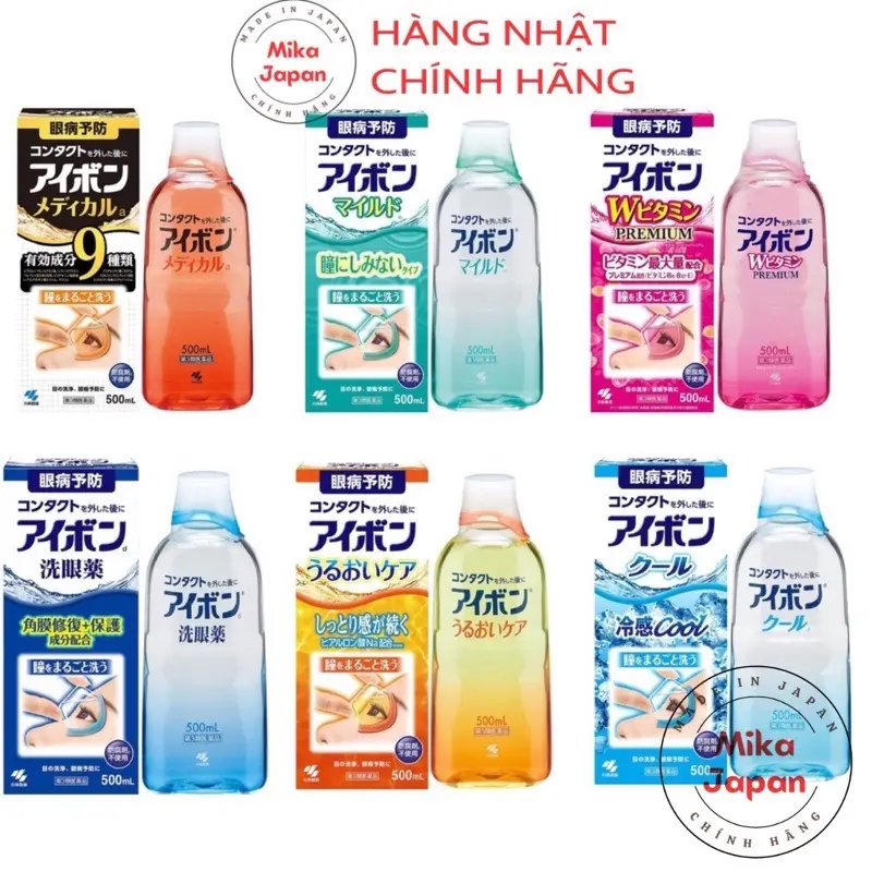 Nước rửa mắt Eyebon Vitamin Kobayashii Nhật Bản 500ml 0