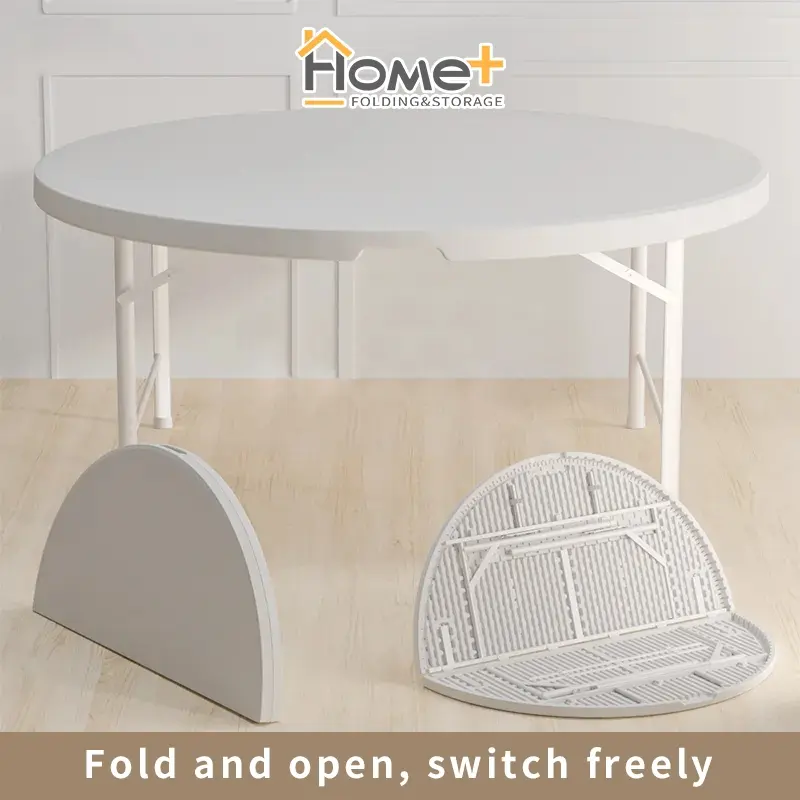 (HOME+) Outdoor Folding Foldable Table (ROUND) - 80CM / 122CM