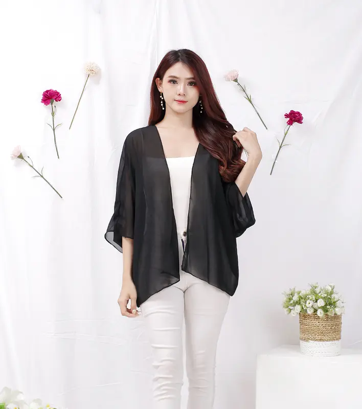 Toply shop Outer ceruti model batwing / Cardigan korean style / Outer transparan 0