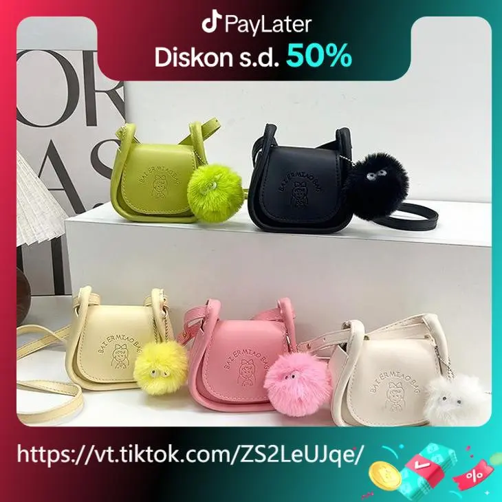 Tas Selempang & Bahu Wanita Mini Fashionista - Tas Tangan Mini Lipstik Mini Trendy Tas Diamond Bagmaker DMTS012 Kulit Hitam sling  bag cute  mini