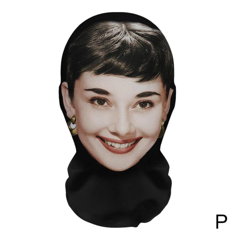 Product Introduction of 3D Printed Seamless Kanye Face Mask Celebrity Face Mask Funny Head Cover Riding Scarf Cosplay Headwear Hip Hop Hood 39
