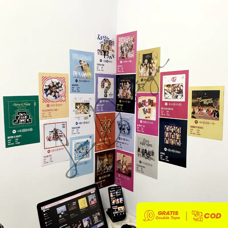 Poster Album Musik Kpop Twice Spotify - Album Lagu Kpop Twice A5 [ISI 20 LEMBAR] 0