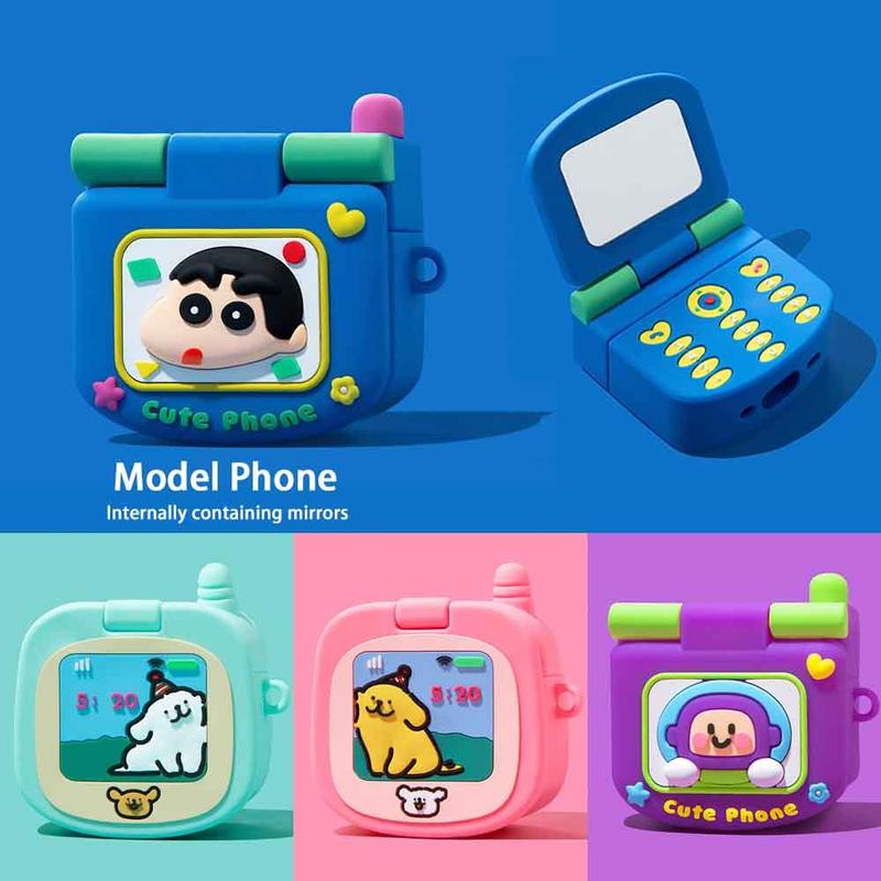 Ốp AirPodsPro3, Phong Cách Điện Thoại Di Động Shin-Chan Bút Chì Màu, Ốp Bảo Vệ Tai Nghe Cặp Đôi Hoạt Hình, Phong Cách Mới Cho AirPods4 Pro2, Tương Thích Với Ốp AirPodsPro Và AirPods2gen