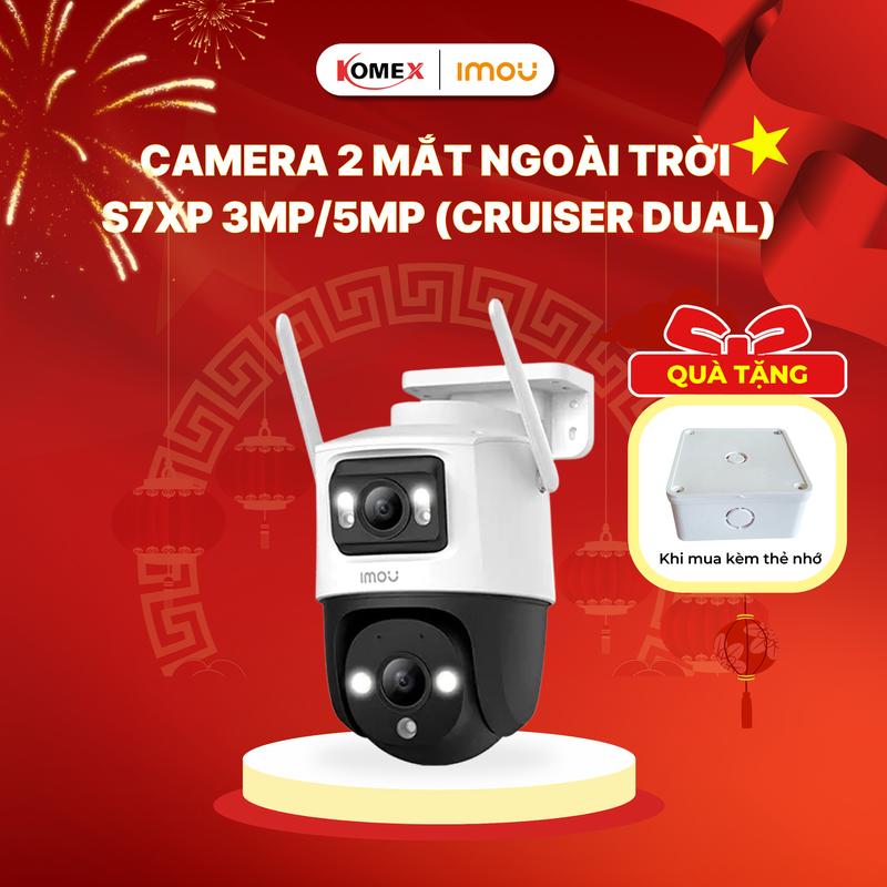 Camera wifi ngoài trời 2 mắt Imou S7XP 6MP/10MP, Xoay 360 độ, Phát hiện con người và phương tiện, Đèn cảnh báo - Imou Komex Store